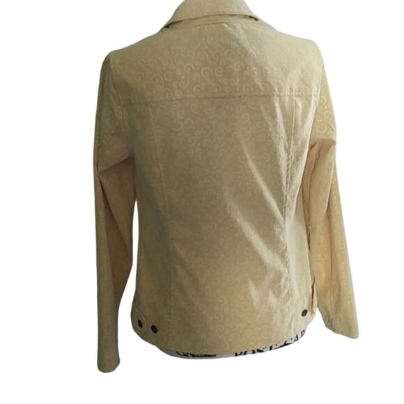 Christopher & Banks Button Front Blazer Jacket Corduroy Stretch Swirl Pattern - Picture 5 of 10